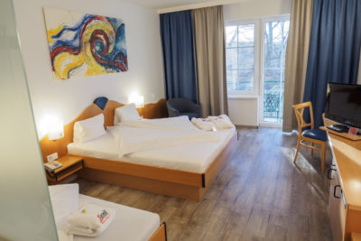 Doppelzimmer inklusive Balkon im Hotel Xylophon in Lutzmannsburg